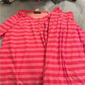 Pink striped pajama size medium